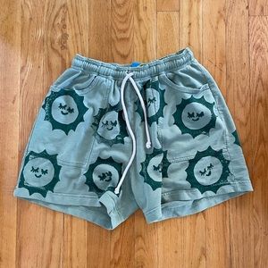 Big Bud Press Rare Sun Stamp Sweat Shorts in Sage Green